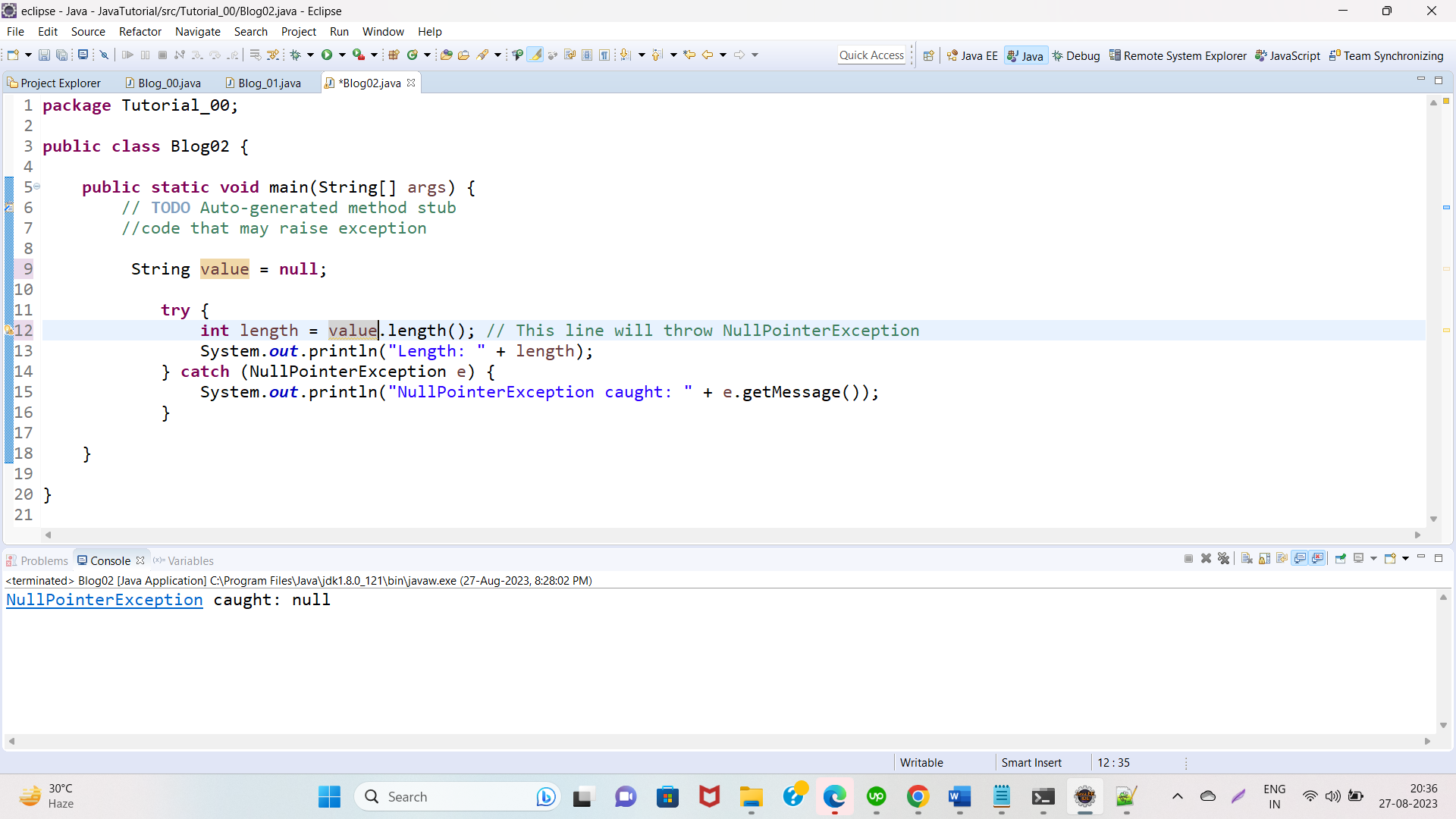 NullPointerException in Java | Code2night.com