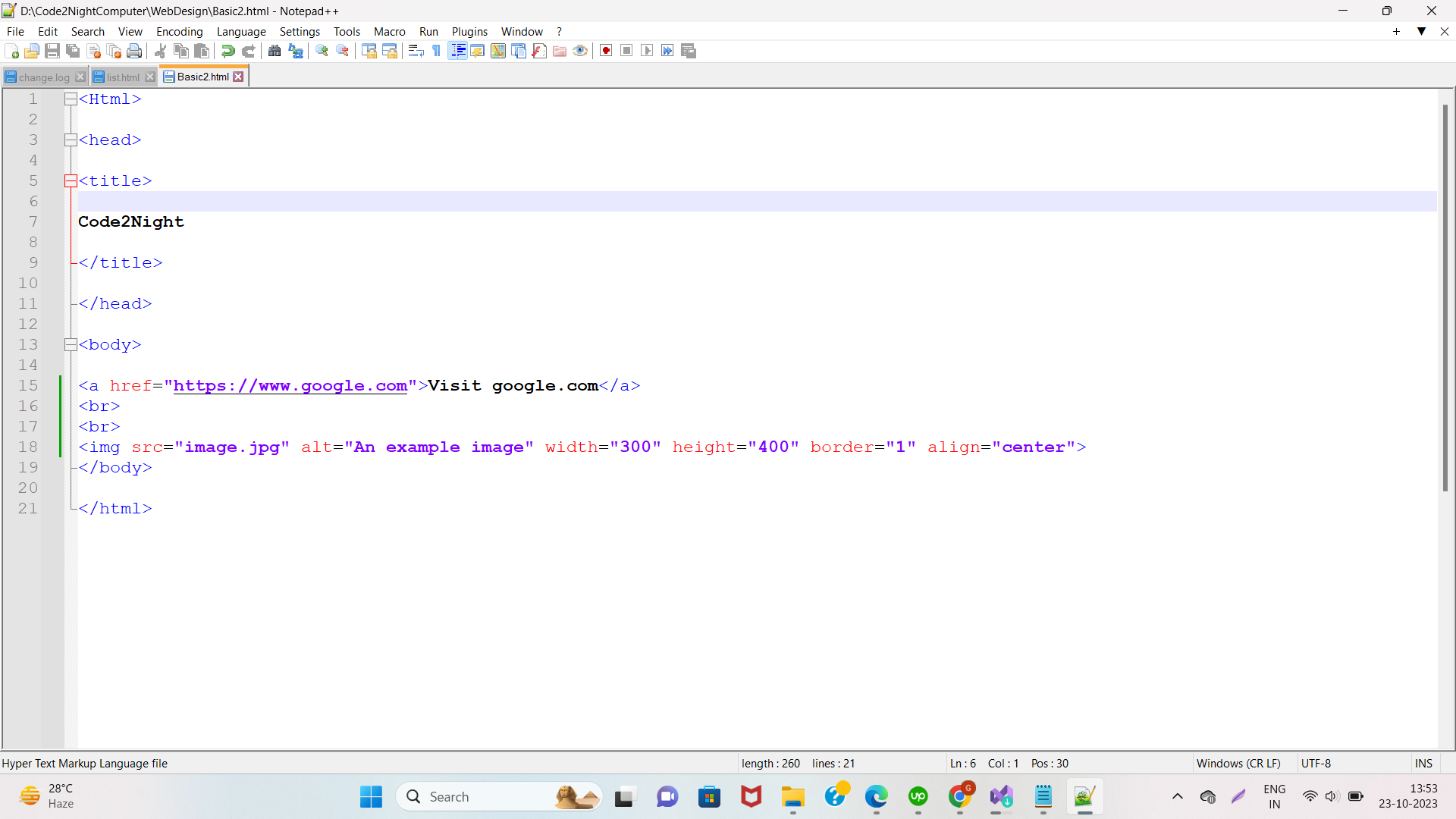 Anchor and Image tags in HTML | Code2night.com